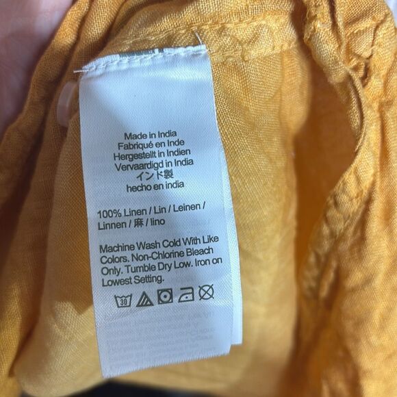 J crew x Baird mcnutt women’s 100% linen button down ombre top sustainable - Picture 6 of 8